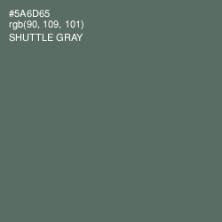 #5A6D65 - Shuttle Gray Color Image
